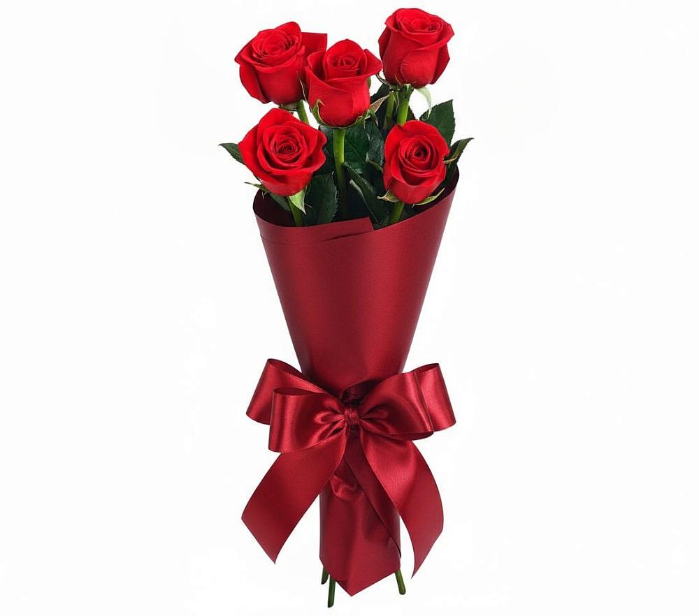 Букет 5 Красных роз Эдлесс Лав в Новой Чаре
