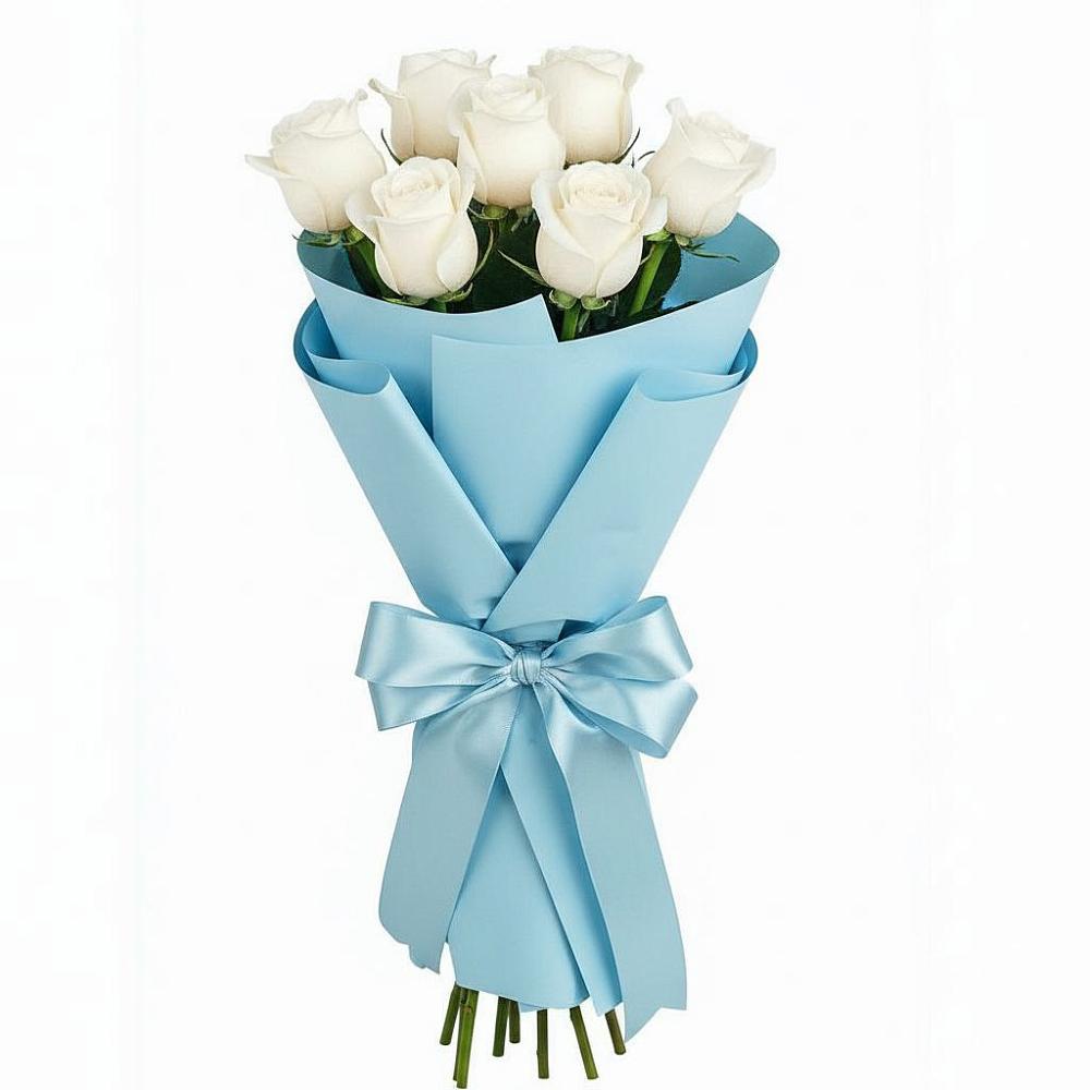 Букет 7 белых роз Проуд в Новой Чаре