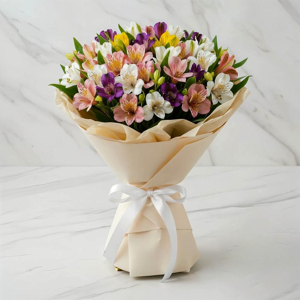 Букет цветов из: Альстромерии в Новой Чаре