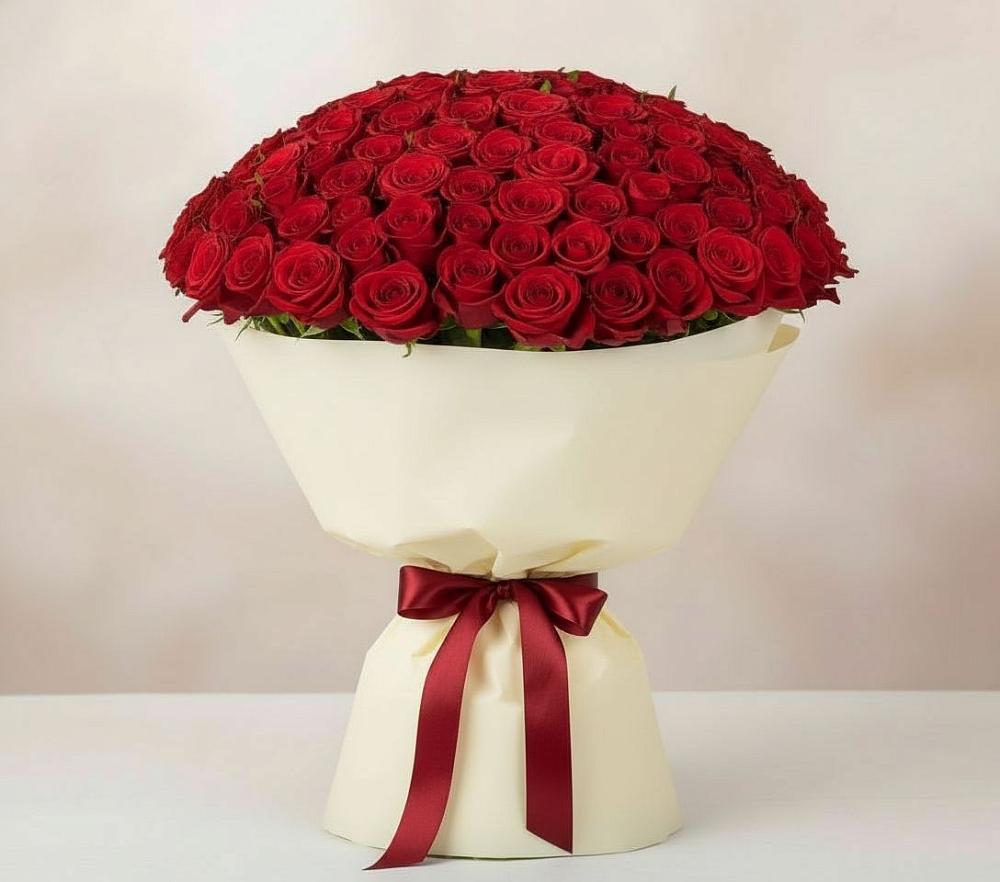Букет 101 Красная роза Милано в Новой Чаре