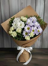 Букет цветов из:  Хризантемы и Розы в Новой Чаре