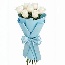 Букет 7 белых роз Проуд #REPLACE_PRED# Новой Чаре