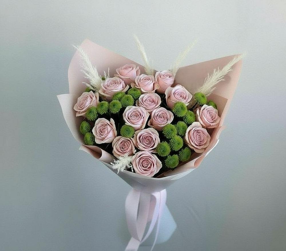 Букет цветов из: Розы и Хризантемы в Новой Чаре