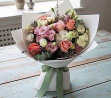 Букет цветов из:  Розы, Лизиантусы и Гвоздики в Новой Чаре