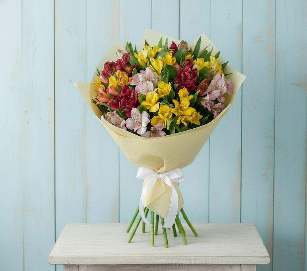 Букет цветов из: Альстромерии в Новой Чаре