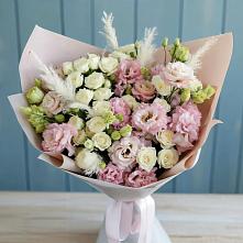 Букет цветов из:  Альстромерии и Розы #REPLACE_PRED# Новой Чаре
