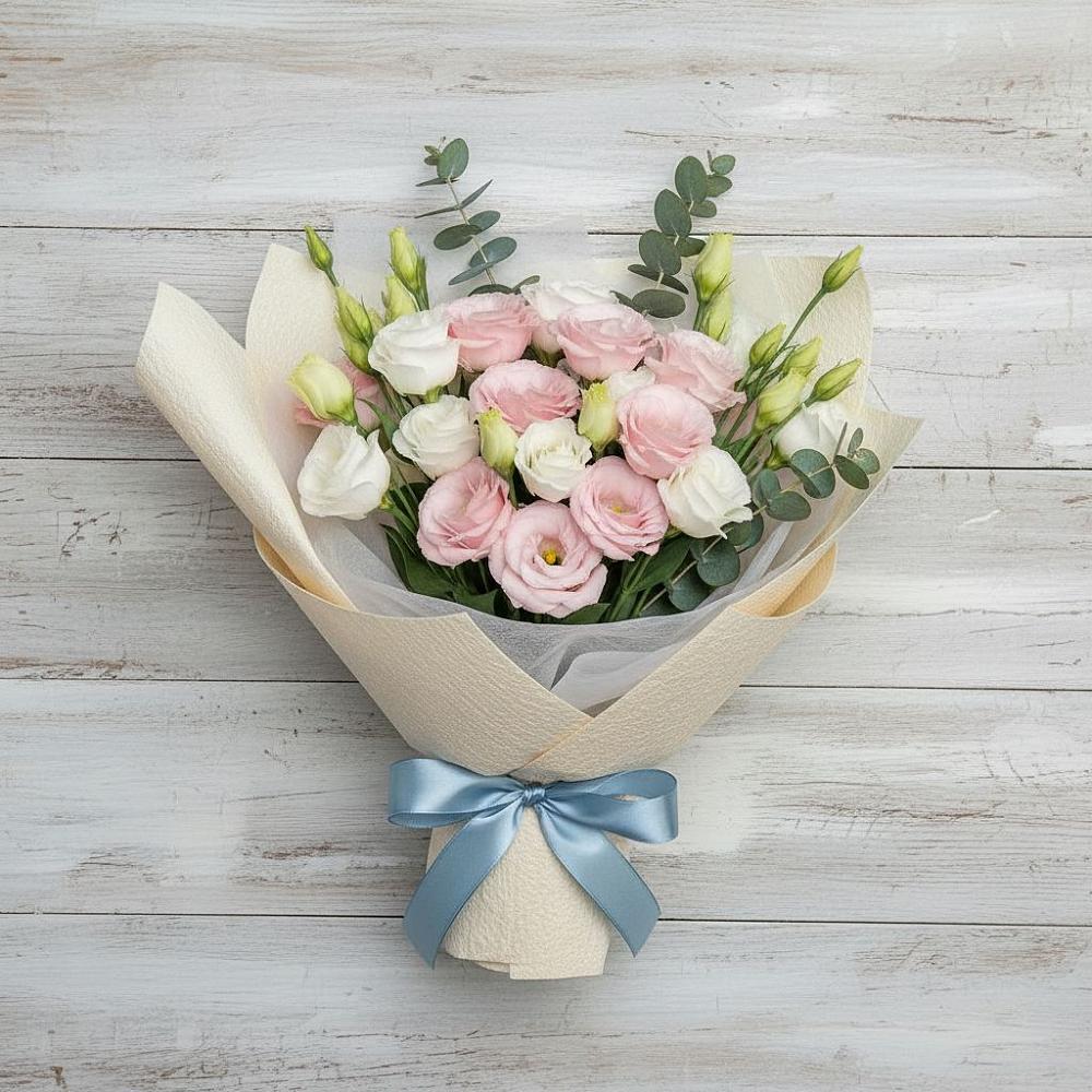 Букет цветов из: Лизиантусы в Новой Чаре